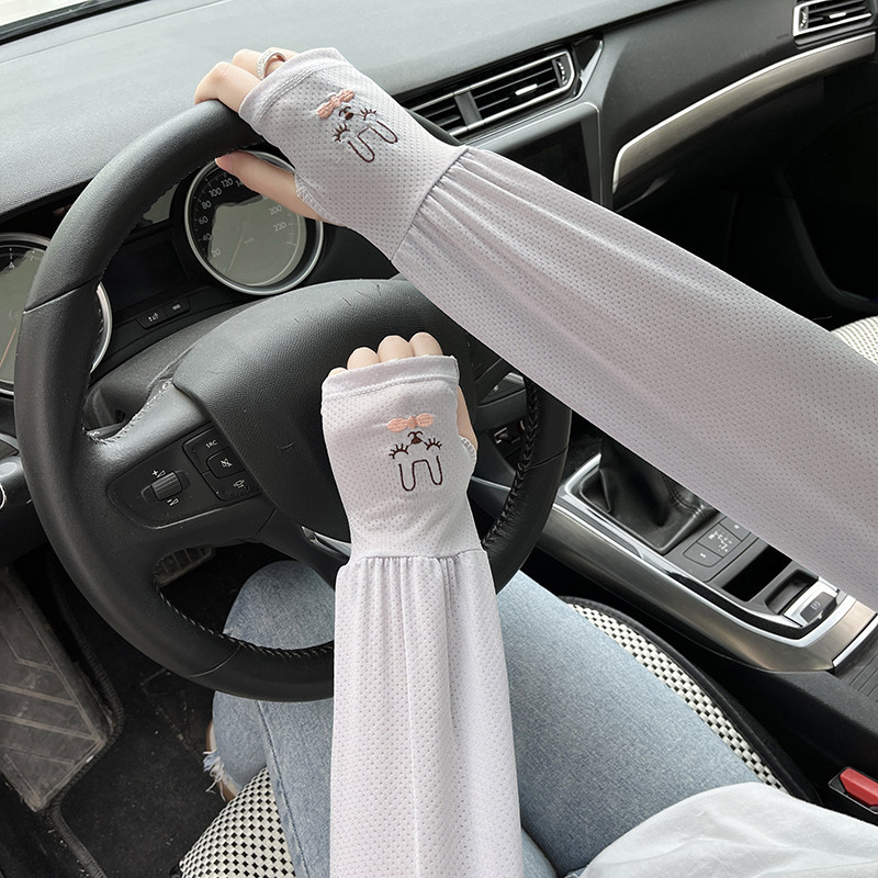 防晒开车冰丝袖套女夏季宽松薄款紫外线袖子手臂护臂手套男冰套袖