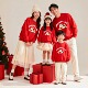 2026全家福亲子装 小马印花大红色喜庆卫衣母女母子一家三口 可爱