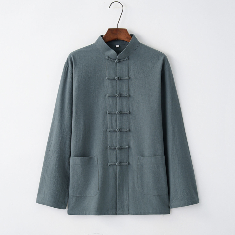 春秋款长袖唐装古风立领