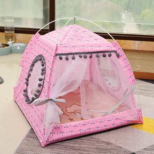 猫窝四季 帐篷猫咪产房幼猫狗窝宠物蚊帐用品 通用夏季 可拆洗封闭式