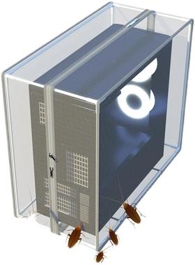 电脑主机保机护套防蟑螂罩防尘散热猫箱防蟑螂网隔PS5罩离HII毛