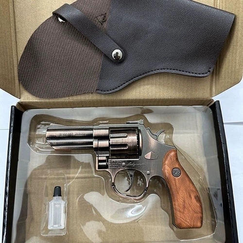 鲁格红鹰全金属砸炮枪合金手枪砸响炮8090怀旧玩具枪模型