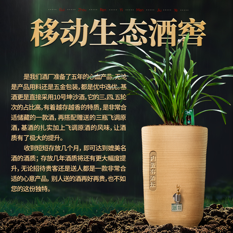 任意门移动生态酒窖酱香型白酒泥土埋藏酒纯粮食女儿红坤沙大容量