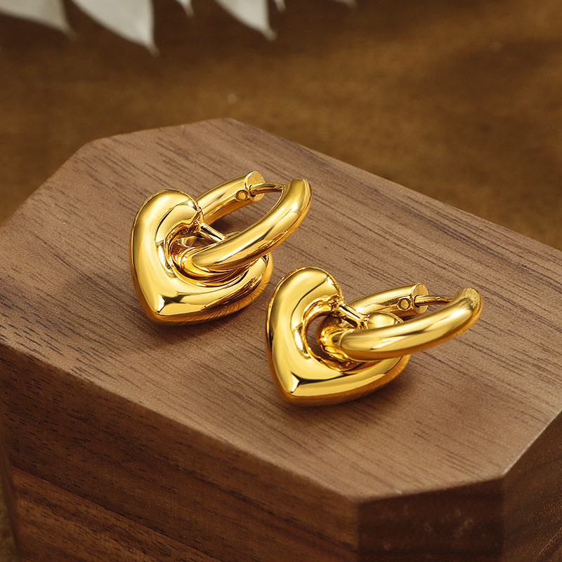法式复古爱心耳环钛钢高级感轻奢网红甜美精致两戴款气质百搭耳环,饰品/流行首饰/时尚饰品新,耳环,淘宝优惠券,粉丝福利购,淘宝优惠卷