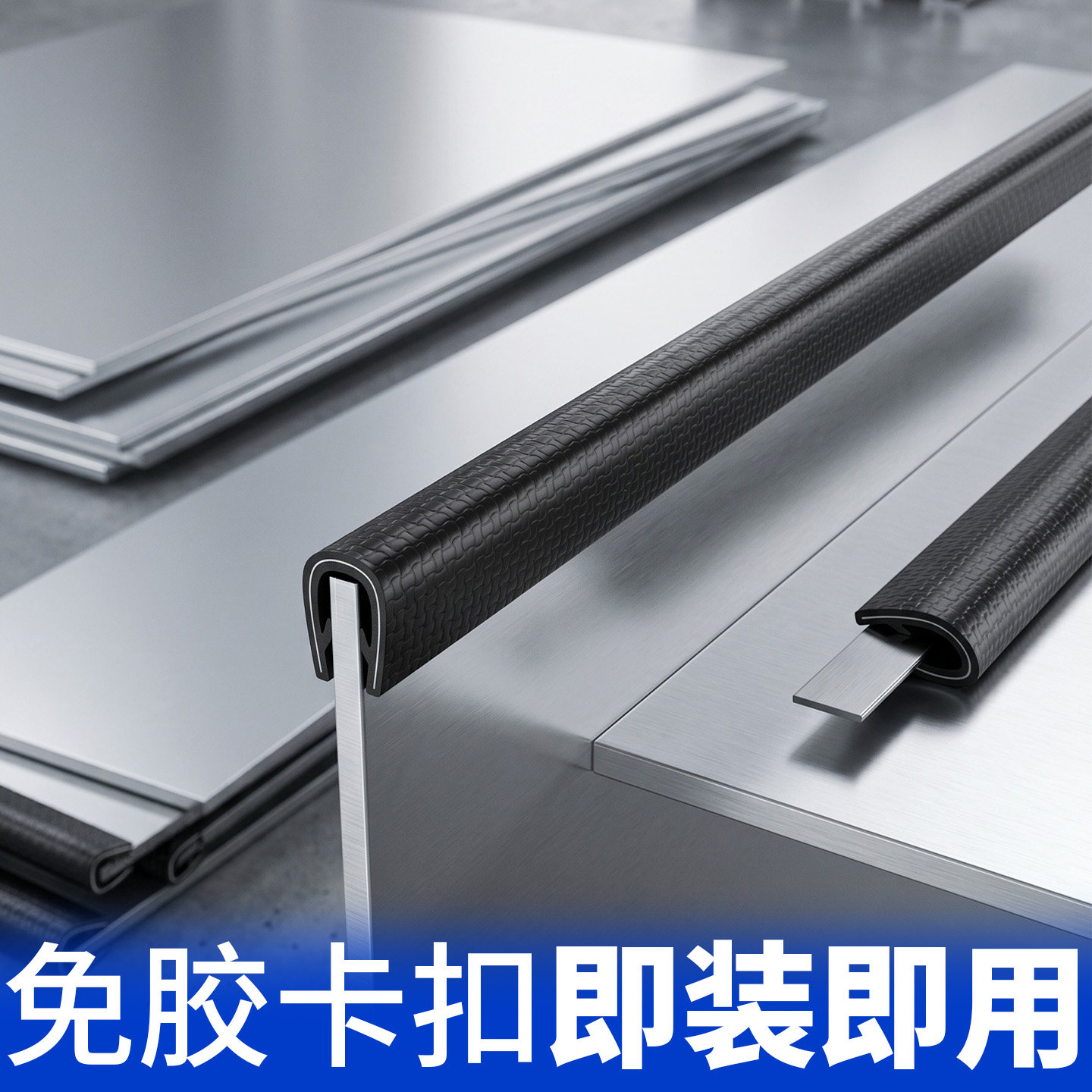 U型密封条PVC耐高温烤箱机械包边条玻璃防撞耐磨保护套封边条卡扣图片