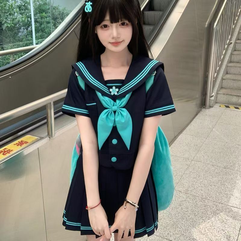 元音少女】原创jk制服水手服正品日系学院风女学生夏中间服套装