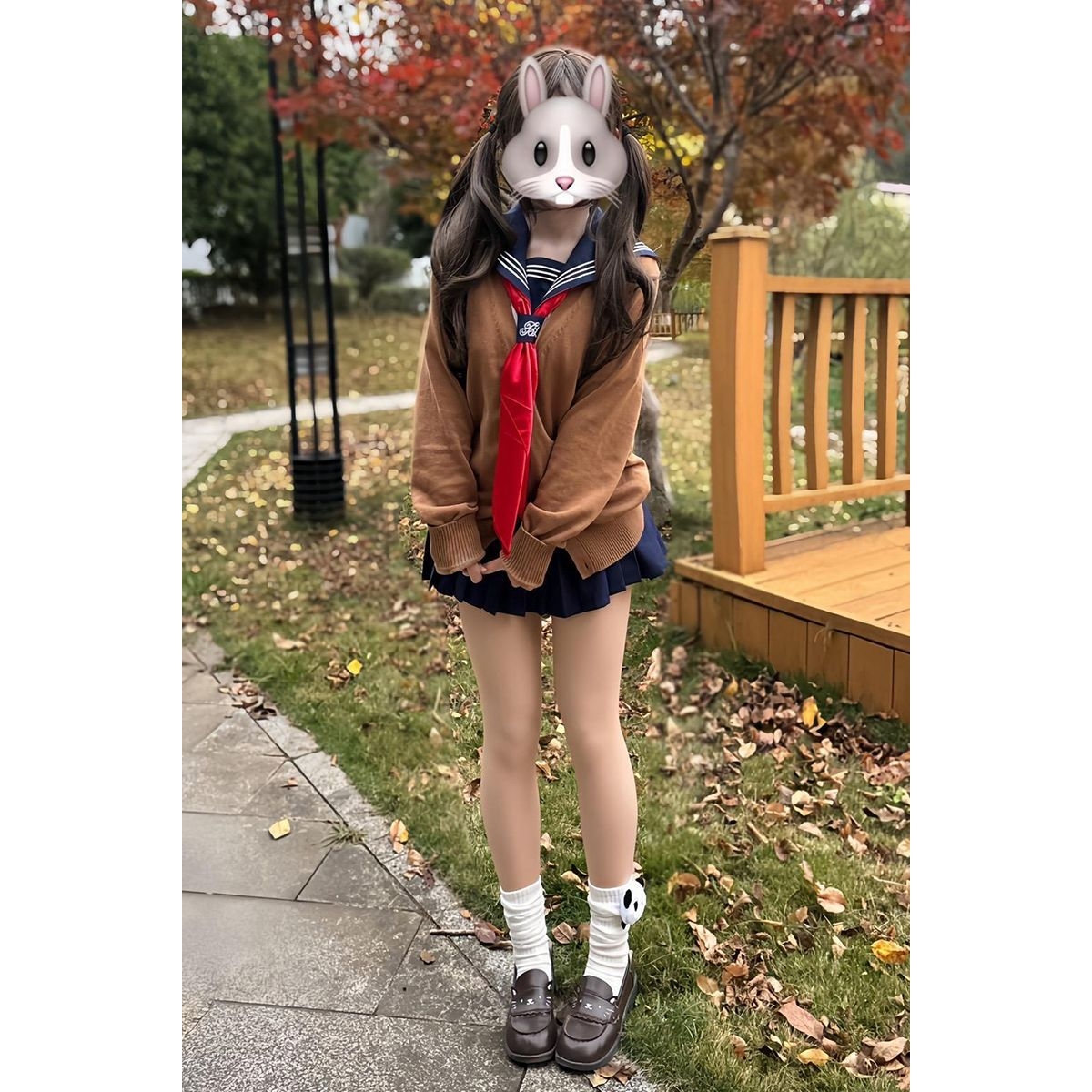 JK制服学院针织衫校供感内搭水手服秋冬开衫长袖毛衣外套短裙套装