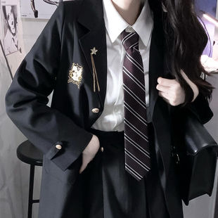 【时光沙漏】猫腻JK社原创长款西服套装学院风三件套jk西装外套女