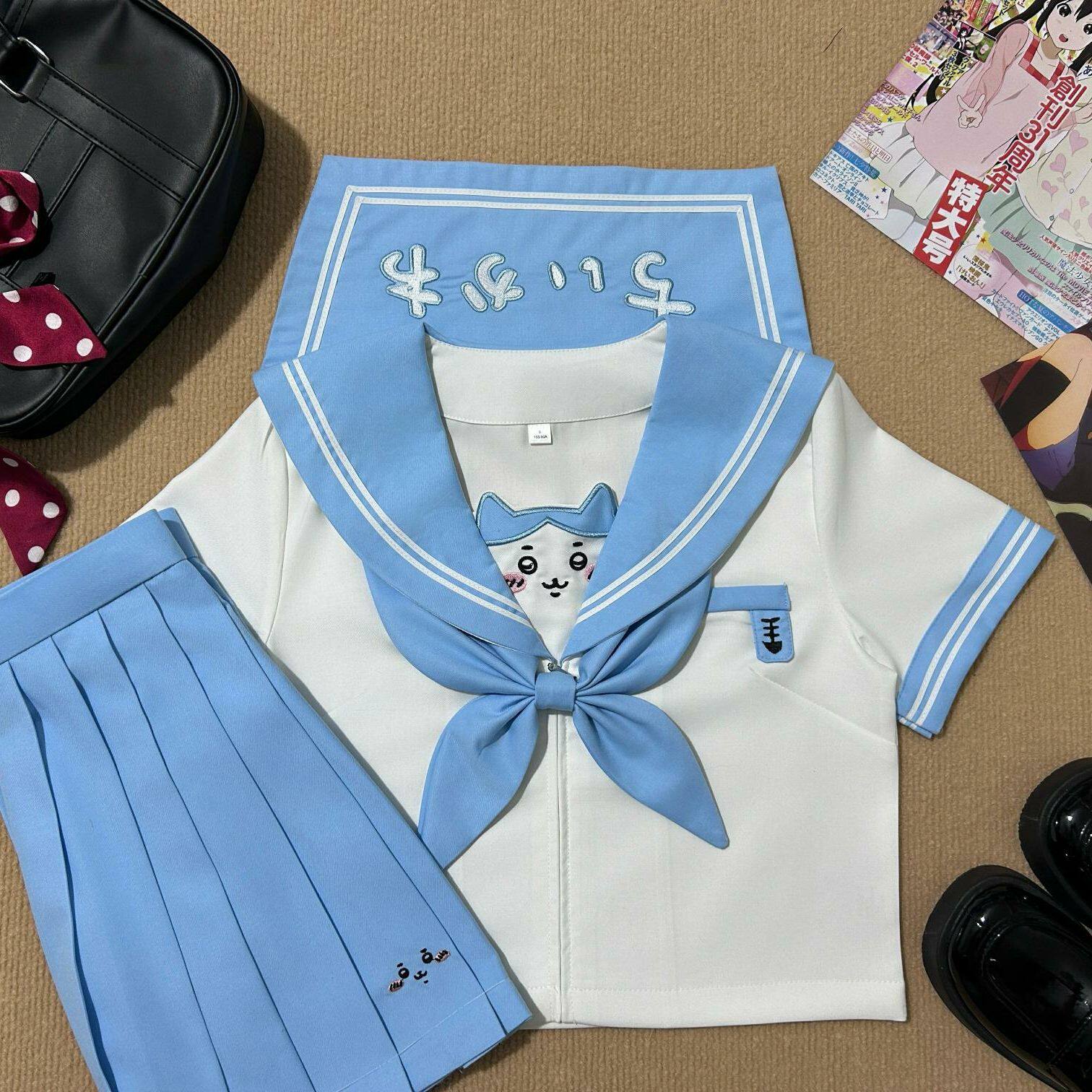 原创新款二本小八日系水手服JK制服女显瘦可爱纯欲甜美套装套裙开