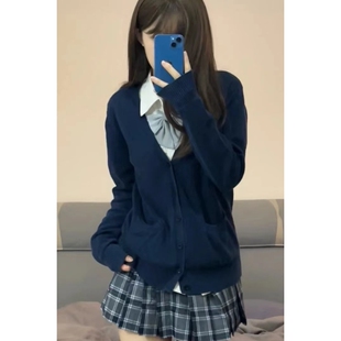 【胡列娜】百褶裙套装 三件/套jk制服秋冬套装学院风校供感jk格裙
