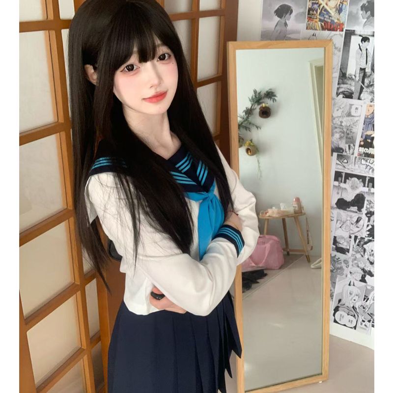 【山海恋】原创jk制服水手服正版日系学院风女学生中间服少女套装