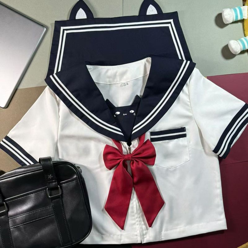 原创jk制服套装长袖水手服百褶裙可爱学生装正版校园风日系魔力喵