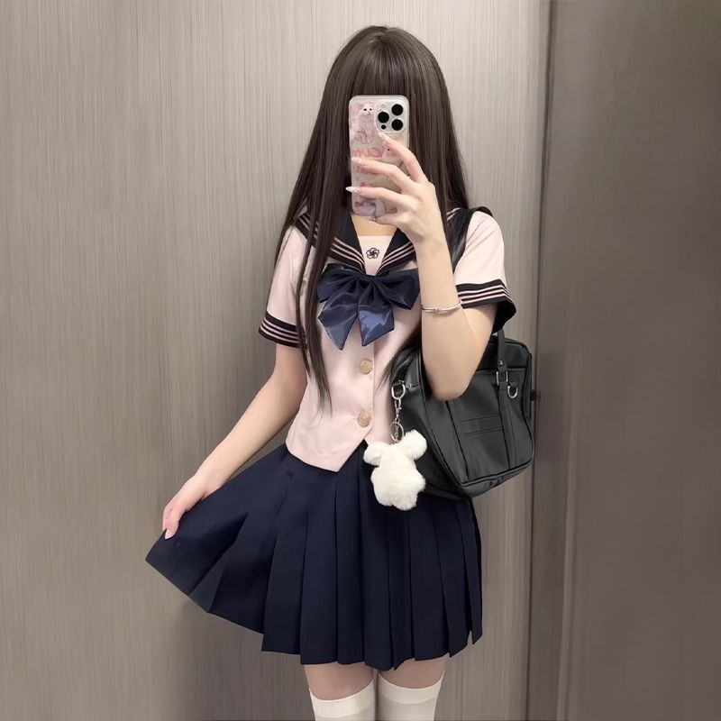 JK制服套装原创正版秋冬季日系学院风淑吉高水手服套装长袖百褶裙