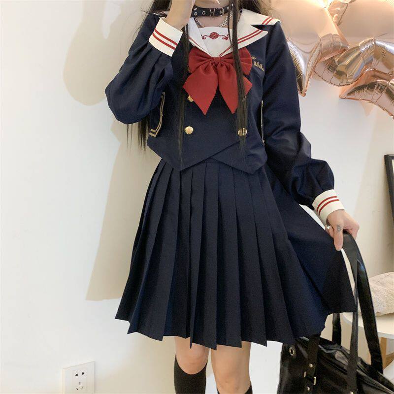 【白雪玫瑰】日系刺绣JK制服水手服套装软妹中间服学院风班服校服