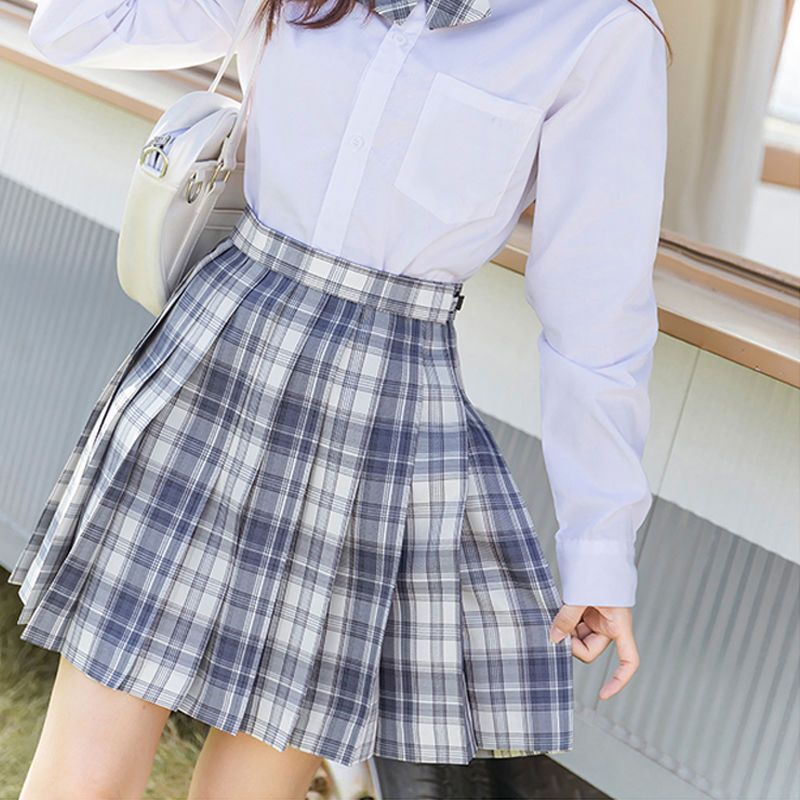 日系正版合集jk制服套装百褶裙格裙子十件套原创女学生套装学院风