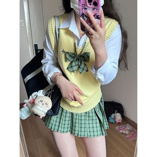 【苍翠】风吹麦香jk制服格裙绿色原创正版春夏季显瘦校供感半身裙