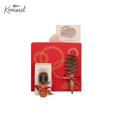 KRRAMEL【新婚礼物】实用猪鬃梳子蓬松刮痧板礼盒生日礼物女生