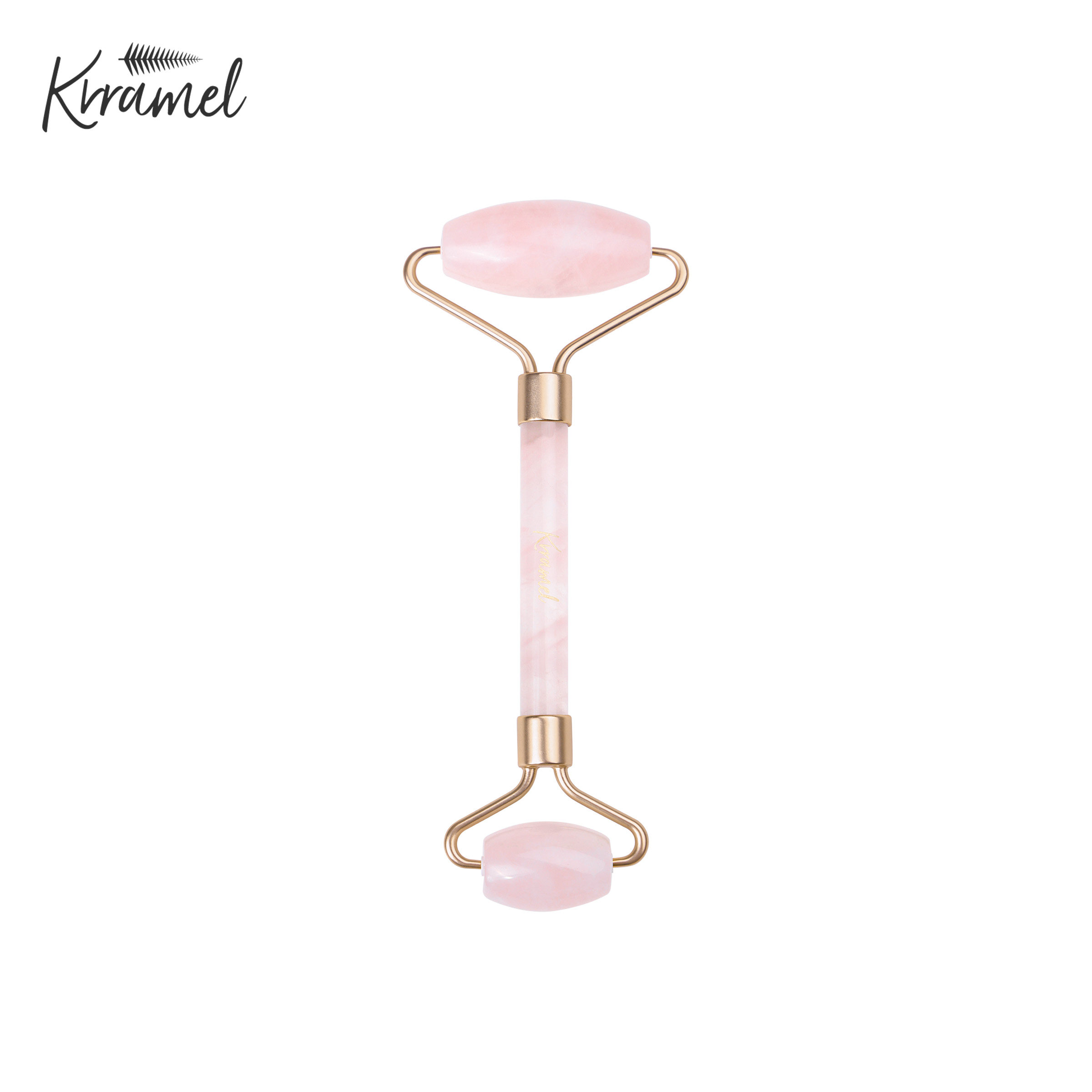 KRRAMEL面部刮痧板双头脸部按摩棒粉水晶玉石刮痧板幸运生日礼物