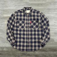 The counter is 399! Men's 2026 new autumn pocket workwear checkered casual lapel retro long-sleeved shirt jacket thumbnail 4