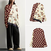 Cabinet 699! Men's 2026 new Autumn style personalized, versatile, slim, patchwork printed Loose shirt 5124026 thumbnail 2