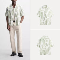 Cabinet 319! Spring new men's printed slimming straight-leg casual and comfortable short-sleeved shirt 5679306 thumbnail 2