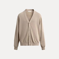 Cabinet 329! The new men's fashion solid-color V-neck loose long-sleeved textured cardigan for the autumn of 2025 is 9598301 thumbnail 7