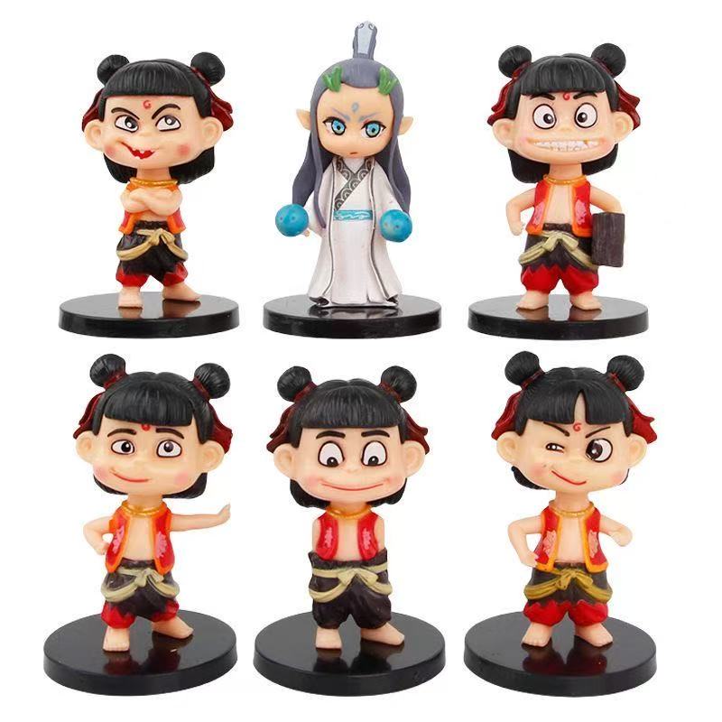 新品哪吒手办盲盒魔童闹海周边