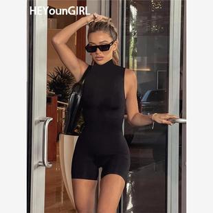 Women's Sports Jumpsuit Invisible Zipper Sleeveless Rompers