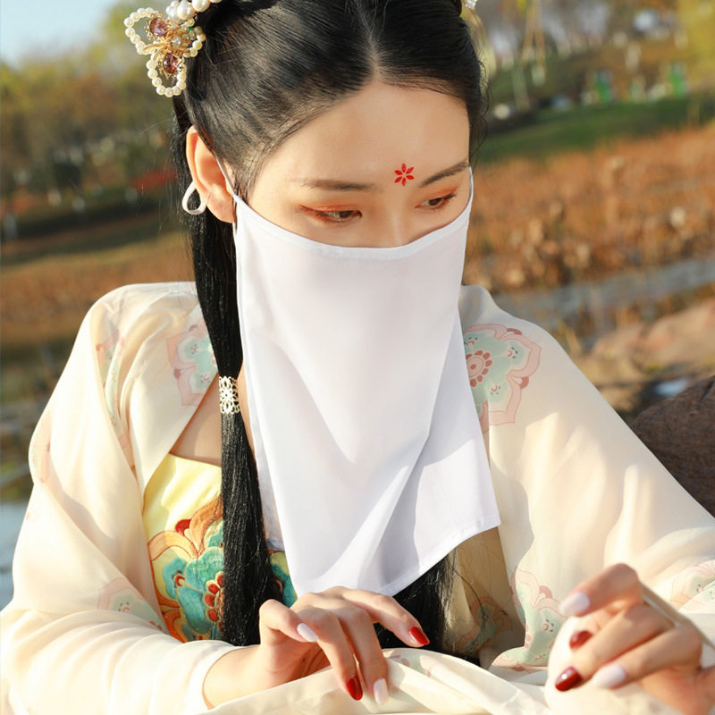 口罩国风防护面纱防晒透气飘逸古风古装仙女挂耳遮脸面巾中国风女