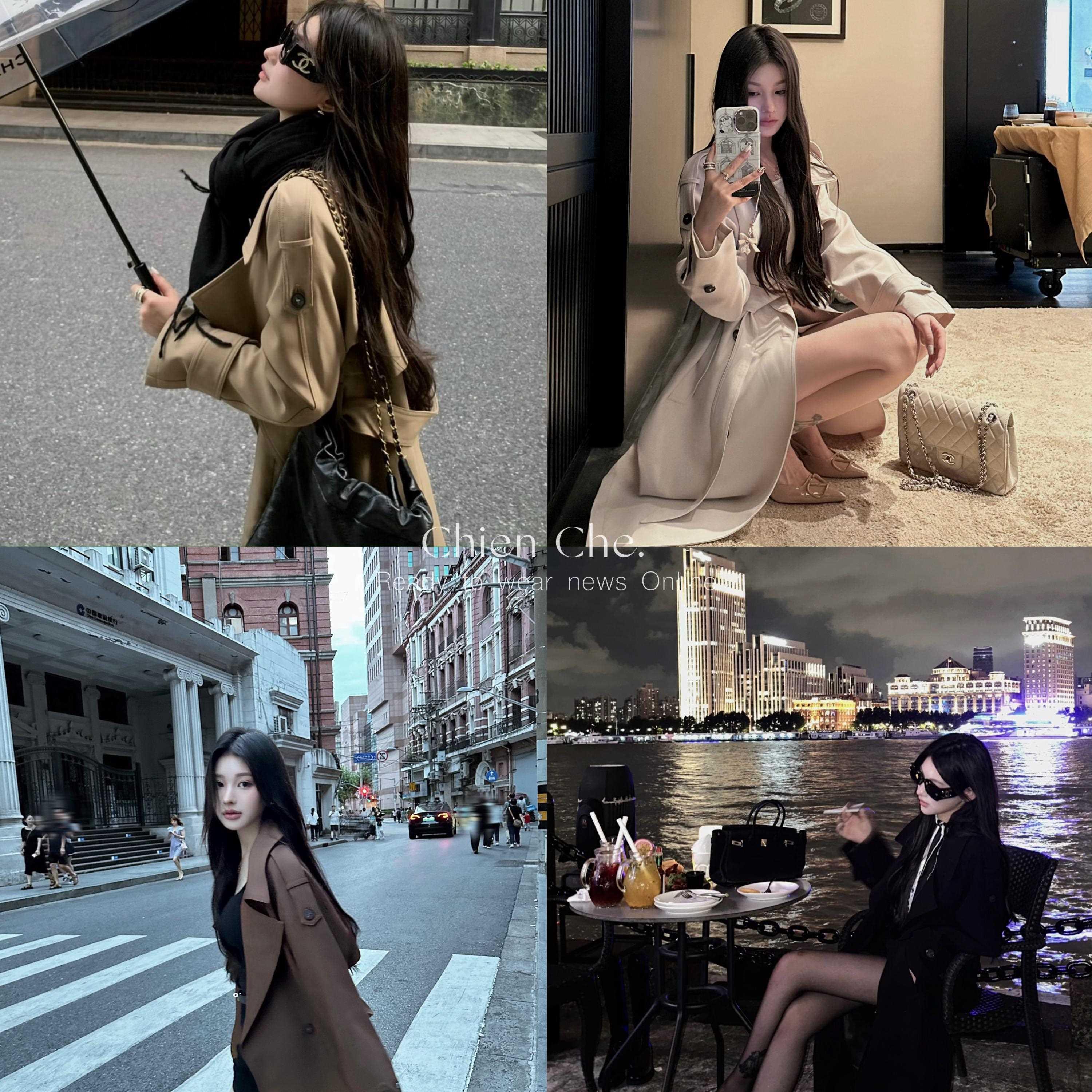 车迟恩Chien 王炸2.0 高级感气质翻领大衣春秋中长款风衣外套女