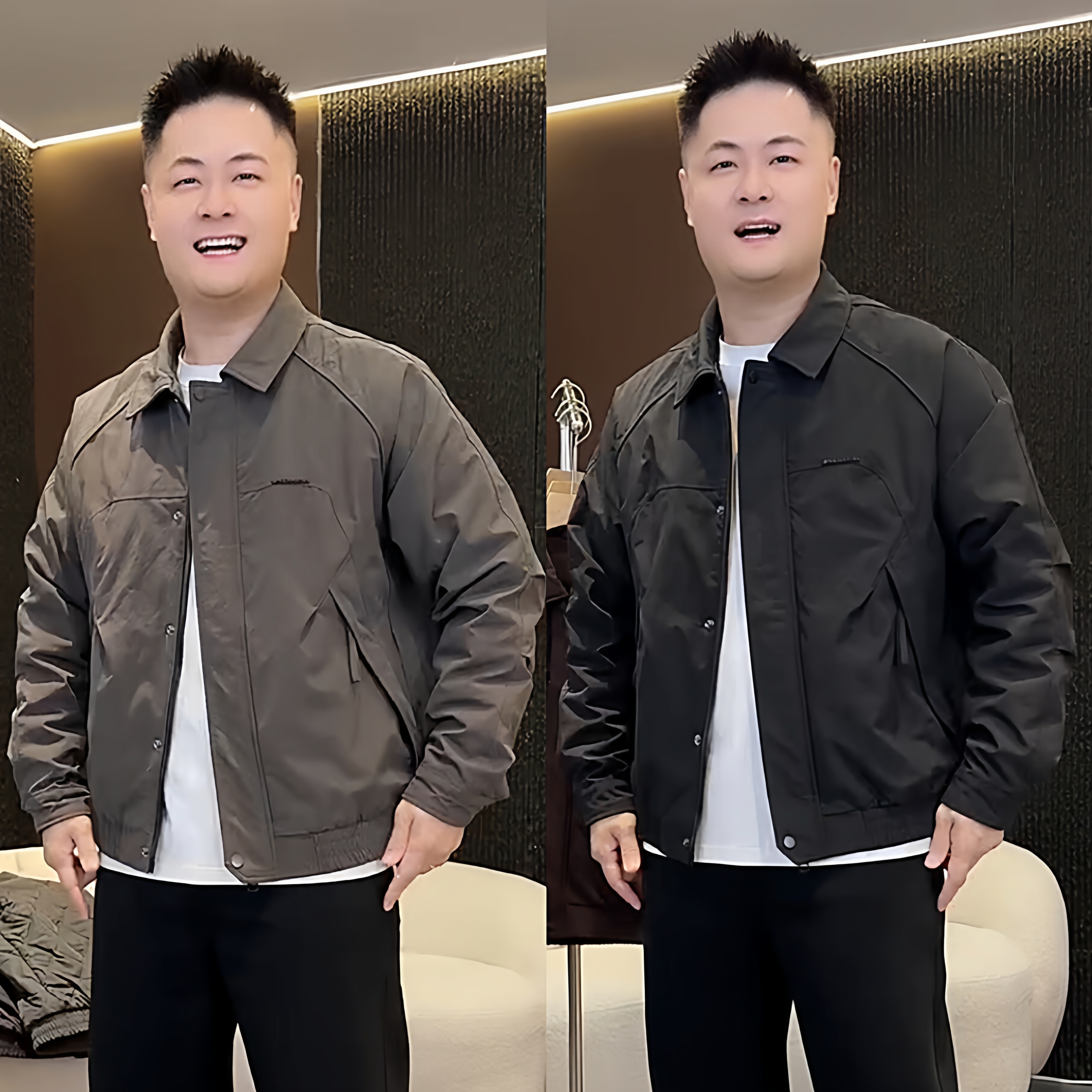 加厚保暖翻领棉服外套棉衣夹克