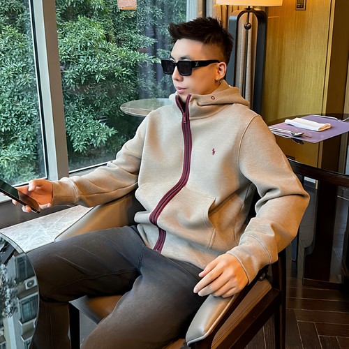 潮牌轻奢刺绣连帽开衫卫衣外套