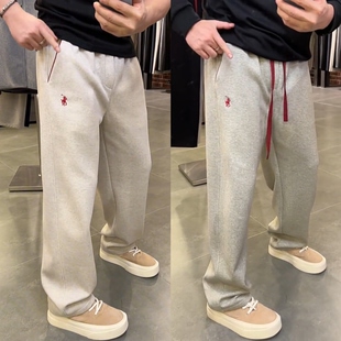 百搭加厚直筒运动卫裤 男简约时尚 刺绣战马加绒弯刀休闲裤 秋冬新款
