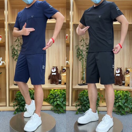 冰丝套装短裤短袖透气