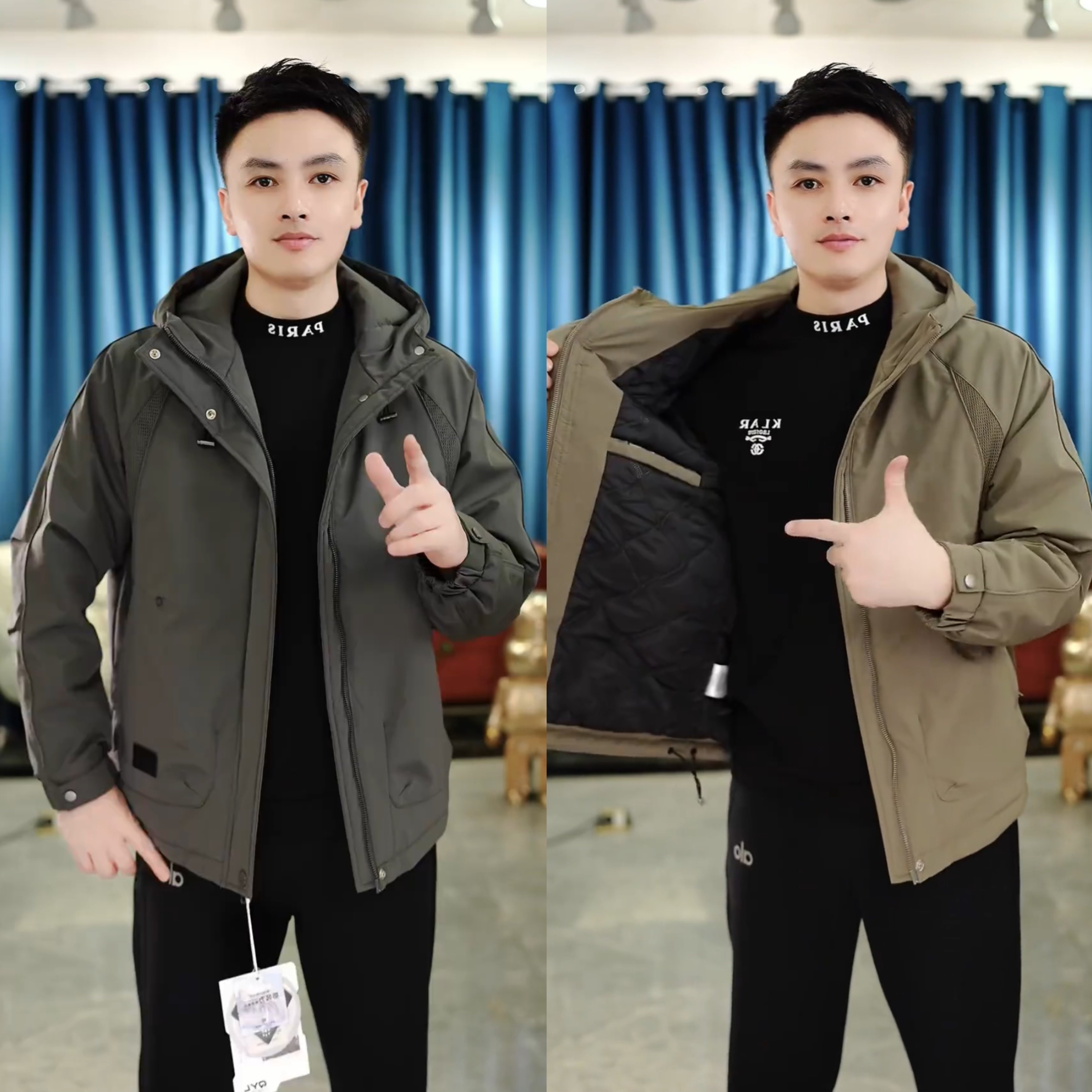 2025秋冬新款加厚保暖连帽棉服外套男潮牌时尚百搭休闲夹克冲锋衣,男装,夹克,淘宝优惠券,粉丝福利购,淘宝优惠卷