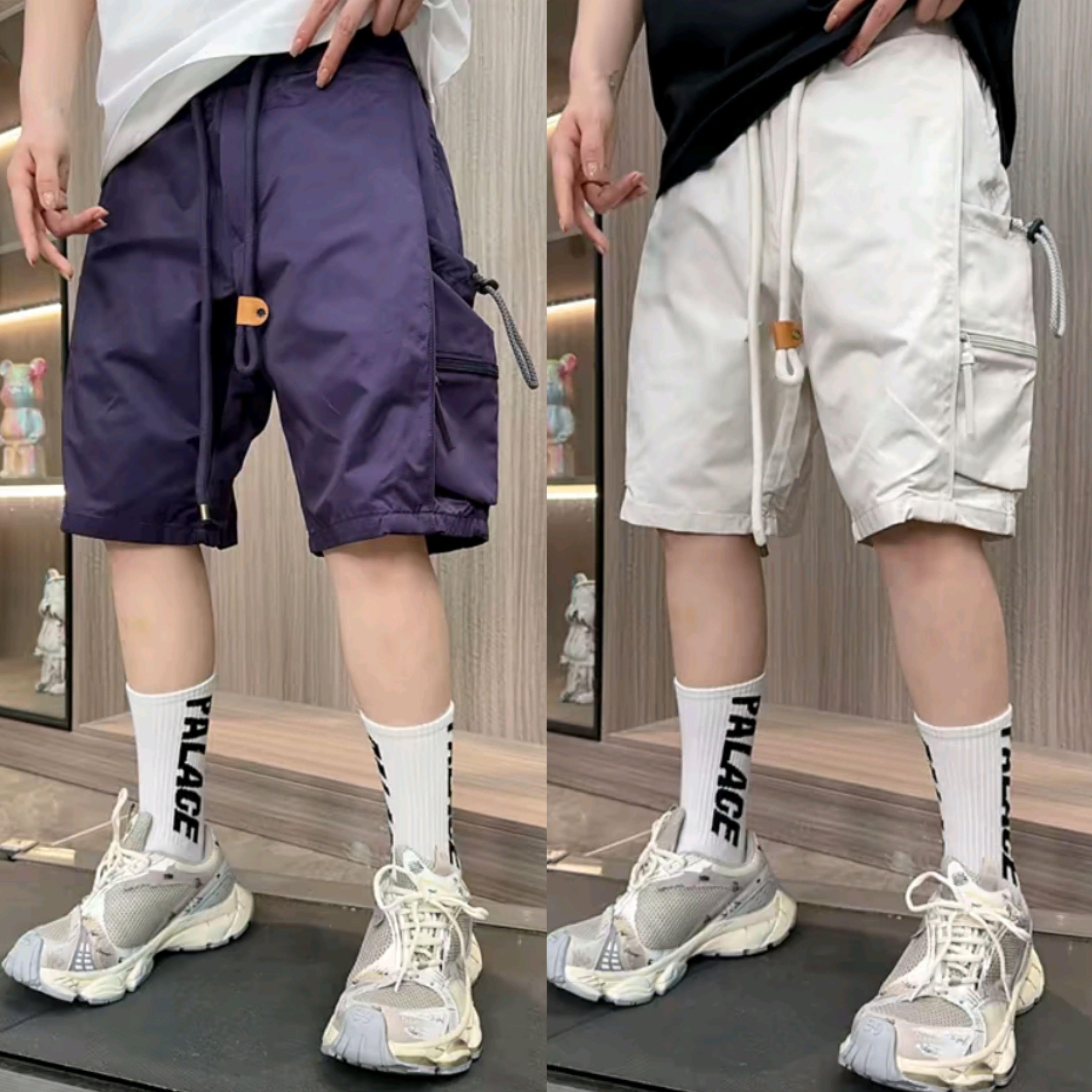 夏季新款潮流工装休闲短裤男士痞帅时尚宽松百搭大口袋运动五分裤