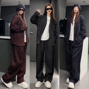 开衫 2026春季 男宽松垂感休闲裤 休闲套装 卫衣两件套 潮牌慵懒风时尚