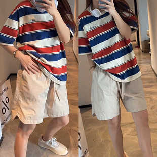 简约宽松潮牌休闲五分裤 夏季 男女款 激光打孔透气百搭速干短裤 新款