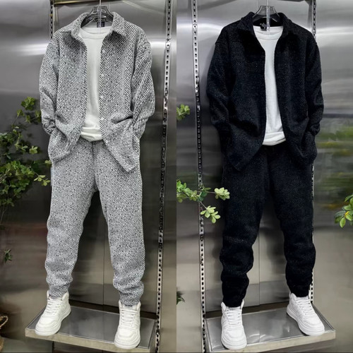 慵懒风潮牌宽松百搭休闲运动套装