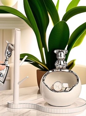 入户桌面轻奢风玄关收纳钥匙摆件装饰品客厅置物架鞋柜高档柜摆件