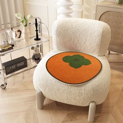 防滑椅子夏天薄款沙发垫子座垫异形单人圆形夏季餐椅椅垫单个坐垫