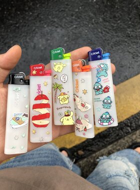 Cricket草蜢磨砂卡通高颜值一次性打火机防爆砂轮ins送男友闺蜜潮