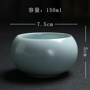 汝窑茶杯单杯品茗杯陶瓷泡茶高端汝瓷开片茶碗主人杯茶盏