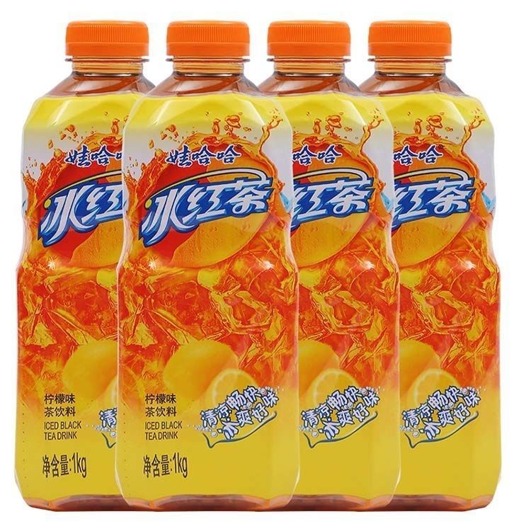 娃哈哈冰红茶1升装水果绿茶茉莉清茶解暑清凉柠檬味大瓶饮料特价
