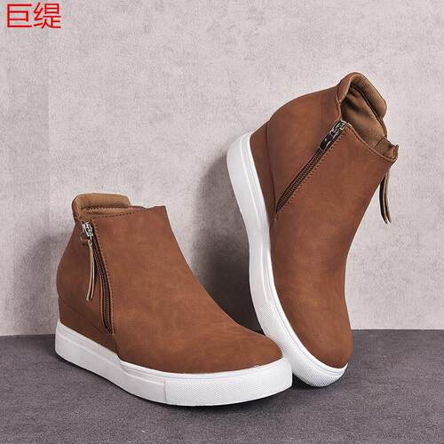 巨缇现货2020春秋欧美坡跟楔子鞋外贸女单鞋 Slope womens shoes