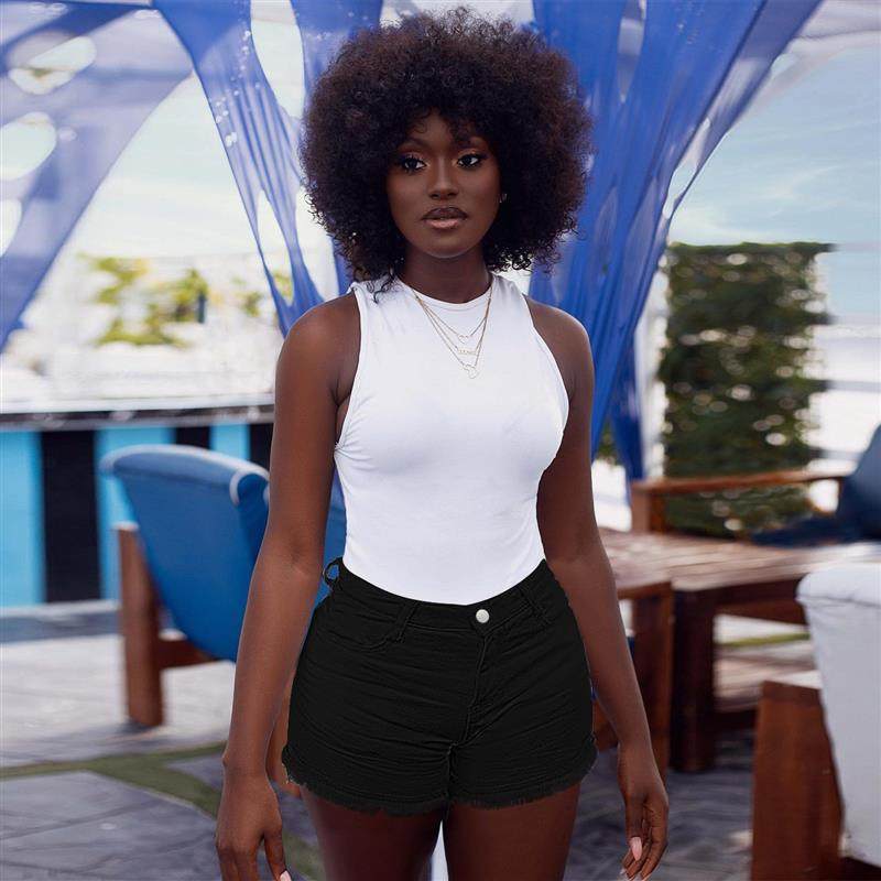 亚马逊跨境速卖通ebay wish欧美高腰无弹力女式牛仔裤短裤,女装/女士精品,牛仔裤,淘宝优惠券,粉丝福利购,淘宝优惠卷