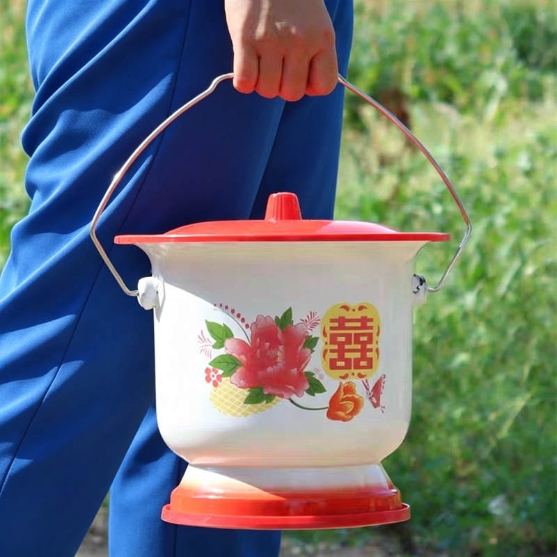 痰盂坐便器_优质加厚搪瓷痰盂成人家用卧室老人女士便盆尿桶成人
