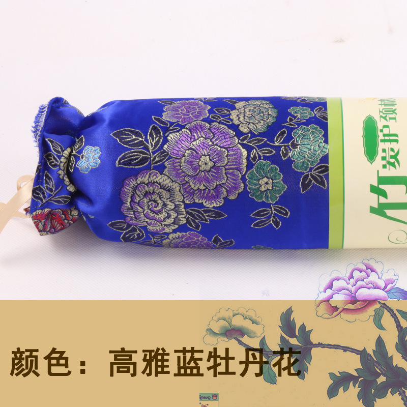 竹炭颈椎枕头糖果枕护颈按摩颈椎枕头竹炭颗粒圆枕