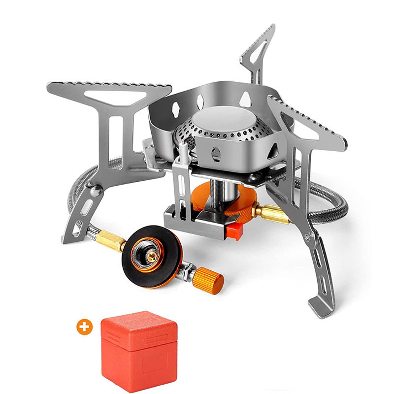 户外防炉炉 分体式野营气炉便携野餐扁气炉打火炉