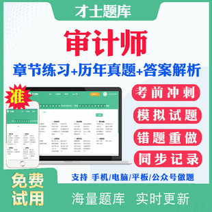 2025初级高级中级审计师考试题库历年真题视频网课审计专业相关知识审计理论与实务财管CIA内审考试真题试卷模拟题网课件教材资料